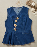Star Fish Denim Vest